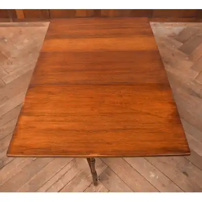 Edwardianischer Mahagoni-Klapptisch mit gedrechselten Beinen – Antik, ca. 1900
