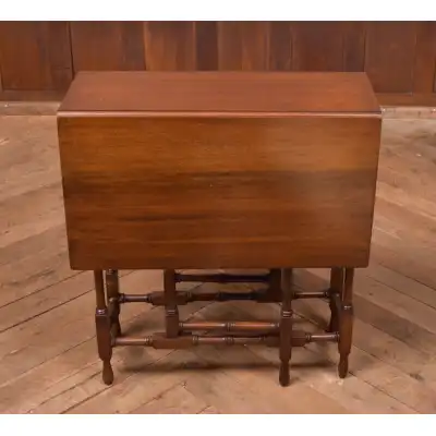 Edwardianischer Mahagoni-Klapptisch mit gedrechselten Beinen – Antik, ca. 1900