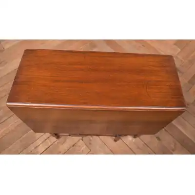 Edwardianischer Mahagoni-Klapptisch mit gedrechselten Beinen – Antik, ca. 1900