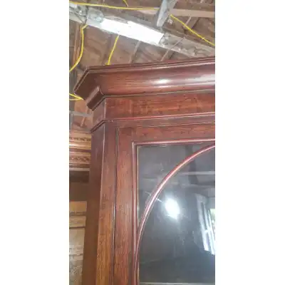 Frühvictorianischer walisischer Eichen-Eckschrank-Eckvitrine – Antik, ca. 1850