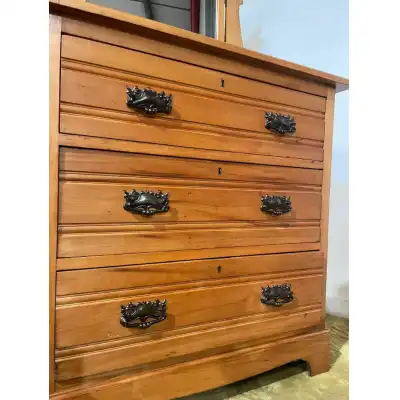 Edwardianische Spiegelkommode aus Satinholz – Antik, ca. 1900