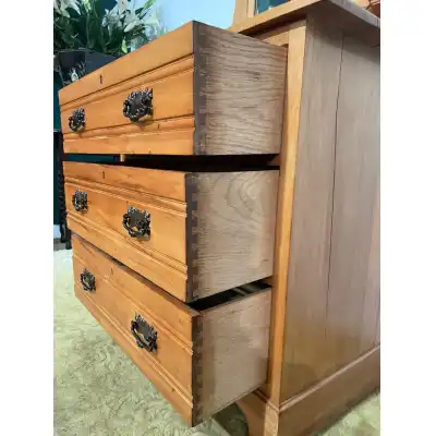 Edwardianische Spiegelkommode aus Satinholz – Antik, ca. 1900