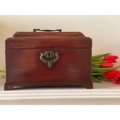 Antike Mahagoni-Teekiste - Teebox mit Geheimfach – Georgianisch, ca. 1780