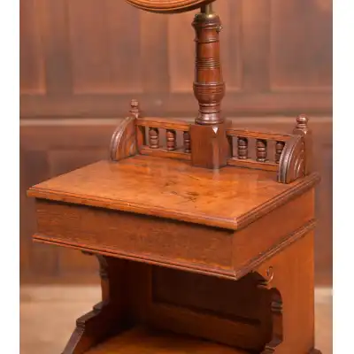 Edwardianischer Rasierständer aus Eiche – Antikes Schmuckstück für Ihr Zuhause 