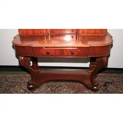 Victorianischer Schmink-Frisiertisch aus Mahagoni – Eleganz aus dem 19. Jahrhundert