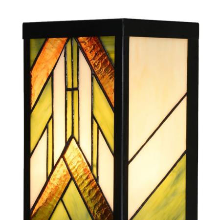 Clayre & Eef Wandleuchte Tiffany 14x16x40 cm Beige Glas Metall