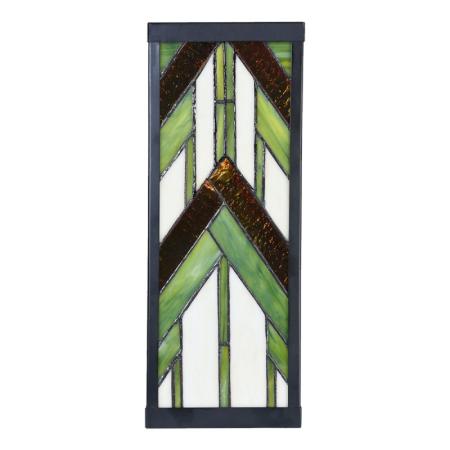 Clayre & Eef Wandleuchte Tiffany 14x16x40 cm Beige Glas Metall