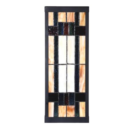 Clayre & Eef Wandleuchte Tiffany 14x16x40 cm Beige Glas Metall