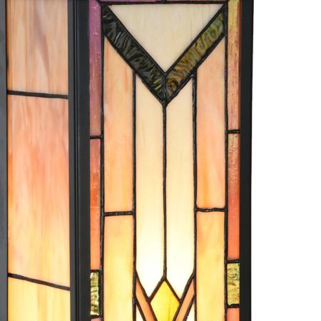 Clayre & Eef Wandleuchte Tiffany 14x16x40 cm Beige Glas Metall