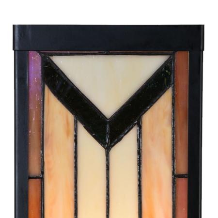 Clayre & Eef Wandleuchte Tiffany 14x16x40 cm Beige Glas Metall