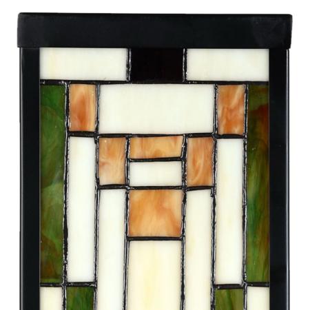 Clayre & Eef Wandleuchte Tiffany 14x16x40 cm Beige Glas Metall