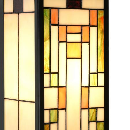 Clayre & Eef Wandleuchte Tiffany 14x16x40 cm Beige Glas Metall