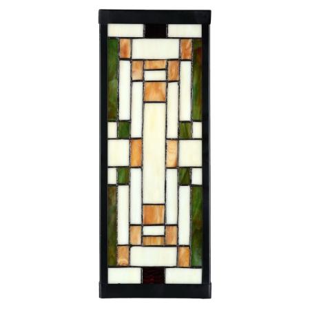 Clayre & Eef Wandleuchte Tiffany 14x16x40 cm Beige Glas Metall
