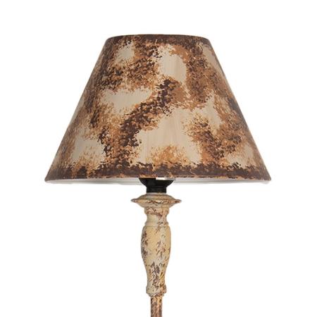 Clayre & Eef Tischlampe Ø 22x71 cm Beige Braun Metall Schreibtischlampe