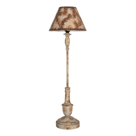 Clayre & Eef Tischlampe Ø 22x71 cm Beige Braun Metall Schreibtischlampe