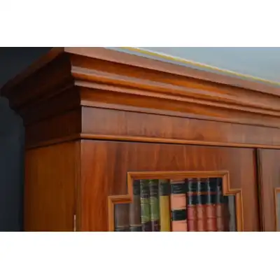 Eleganter viktorianischer Mahagoni-Bücherschrank – Antik