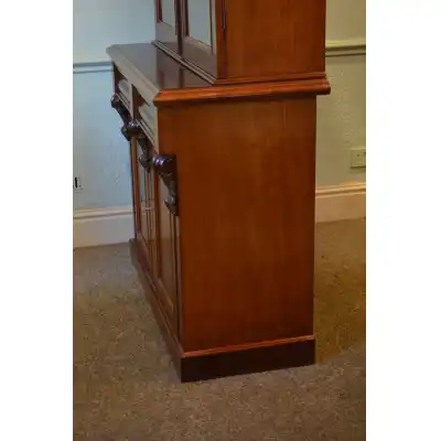 Eleganter viktorianischer Mahagoni-Bücherschrank – Antik