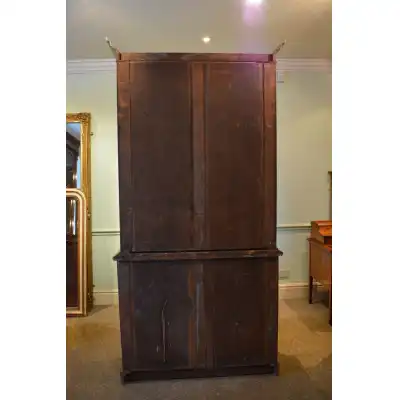 Eleganter viktorianischer Mahagoni-Bücherschrank – Antik