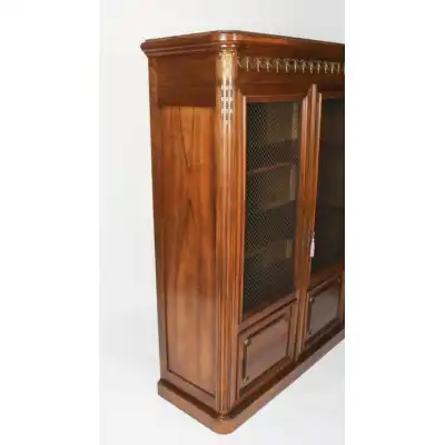 Antiker französischer Empire-Bücherschrank aus Walnuss – 19. Jahrhundert