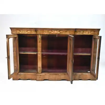 Antikes viktorianisches Sideboard aus Nussbaum mit Intarsien (ca. 1860)