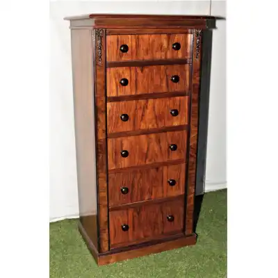 Victorian Antike Walnuss-Kommode aus der Viktorianischen Ära