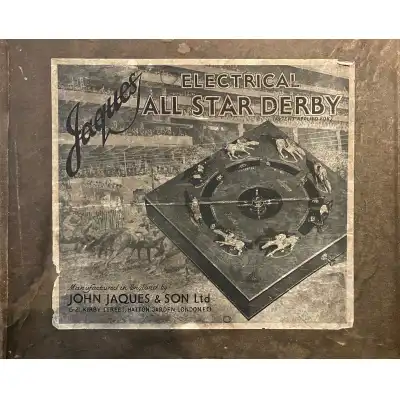 Jaques ‘Electrical All Star Derby’ Pferderennspiel – Antikes Spiel aus den 1930er Jahren