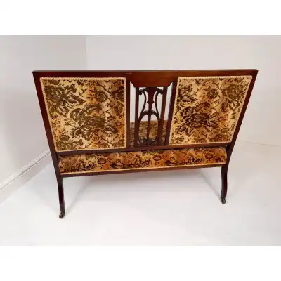 Schöne Edwardian Inlaid Sitzbank- Sofa – Antike Bank mit Eleganter Einlegearbeit