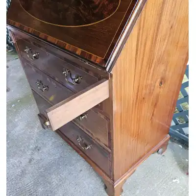 Edwardianischer Mahagoni-Sekretär mit Bücherschrank