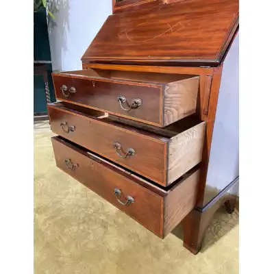 Bücherregal-Sekretär aus massivmahagoni