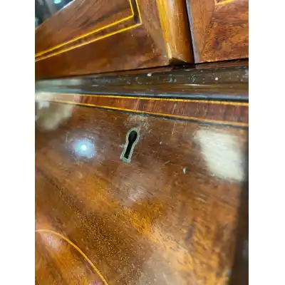 Bücherregal-Sekretär aus massivmahagoni