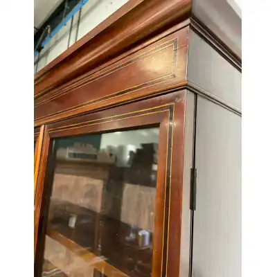 Bücherregal-Sekretär aus massivmahagoni