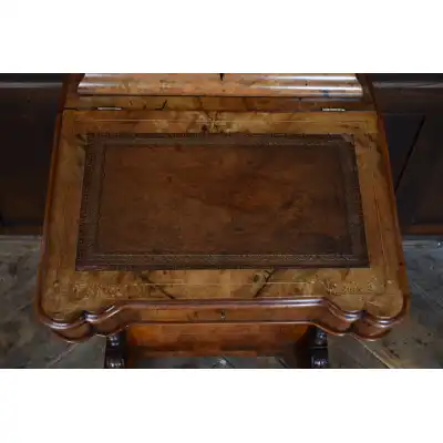 Victorian Walnuss Sekretär-Schreibtisch