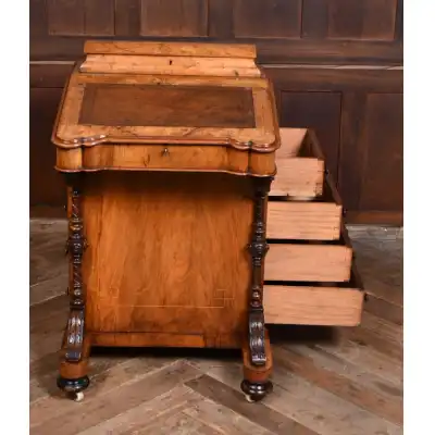 Victorian Walnuss Sekretär-Schreibtisch