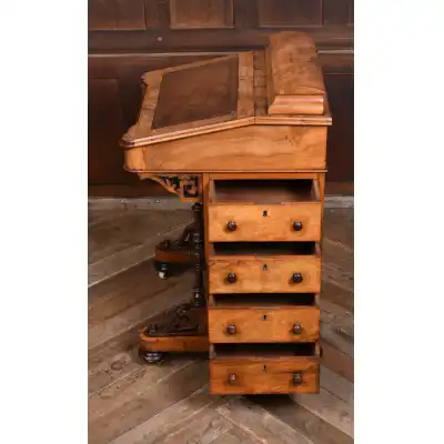 Victorian Walnuss Sekretär-Schreibtisch