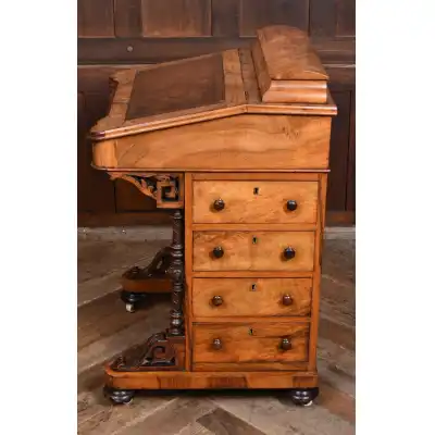 Victorian Walnuss Sekretär-Schreibtisch