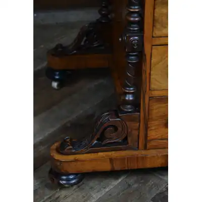 Victorian Walnuss Sekretär-Schreibtisch