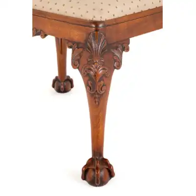 Antiker Hocker aus massiv mahagoni