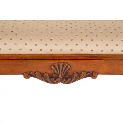 Antiker Hocker aus massiv mahagoni