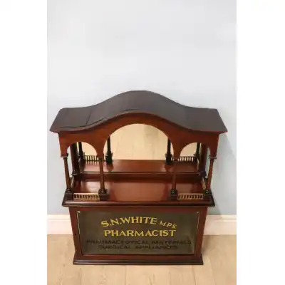 Antiker Apothekeschrank aus Mahagoni