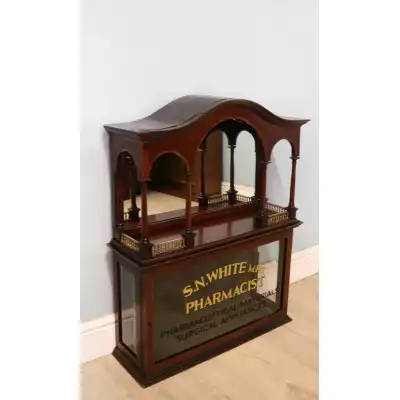 Antiker Apothekeschrank aus Mahagoni