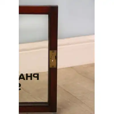 Antiker Apothekeschrank aus Mahagoni