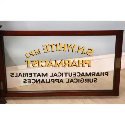 Antiker Apothekeschrank aus Mahagoni