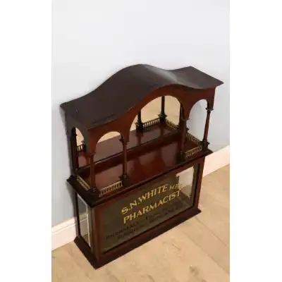 Antiker Apothekeschrank aus Mahagoni