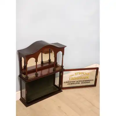 Antiker Apothekeschrank aus Mahagoni