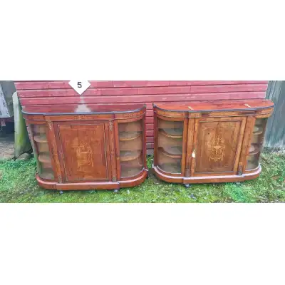 Antikes Paar Sideboards aus Walnuss