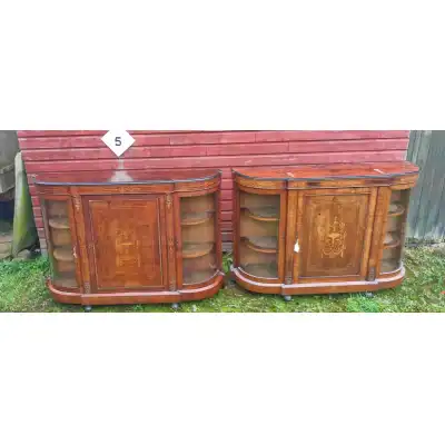 Antikes Paar Sideboards aus Walnuss