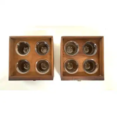 Antike Apothekerbox aus Mahagoni