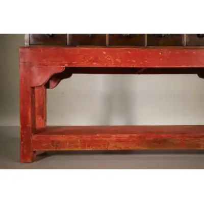 Antike Apothekerkommode aus mahagoni