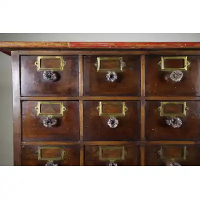 Antike Apothekerkommode aus mahagoni