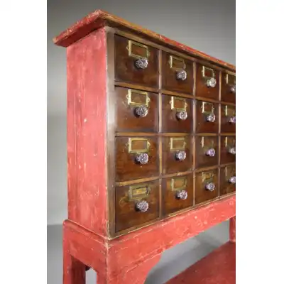 Antike Apothekerkommode aus mahagoni